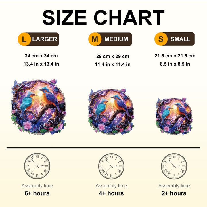 Twilight Plumage Wooden Jigsaw Puzzle