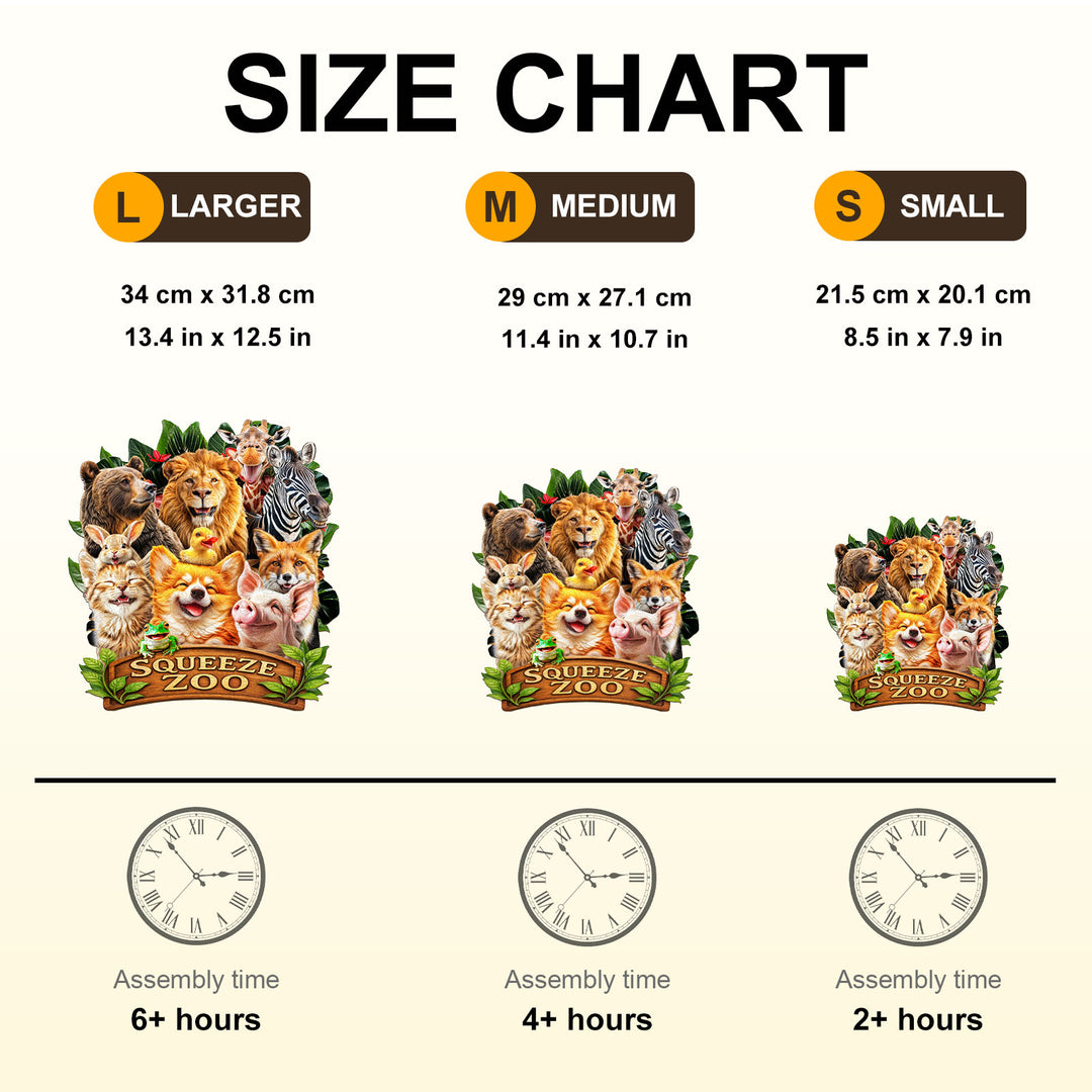 Squeeze Zoo Wooden Jigsaw Puzzle