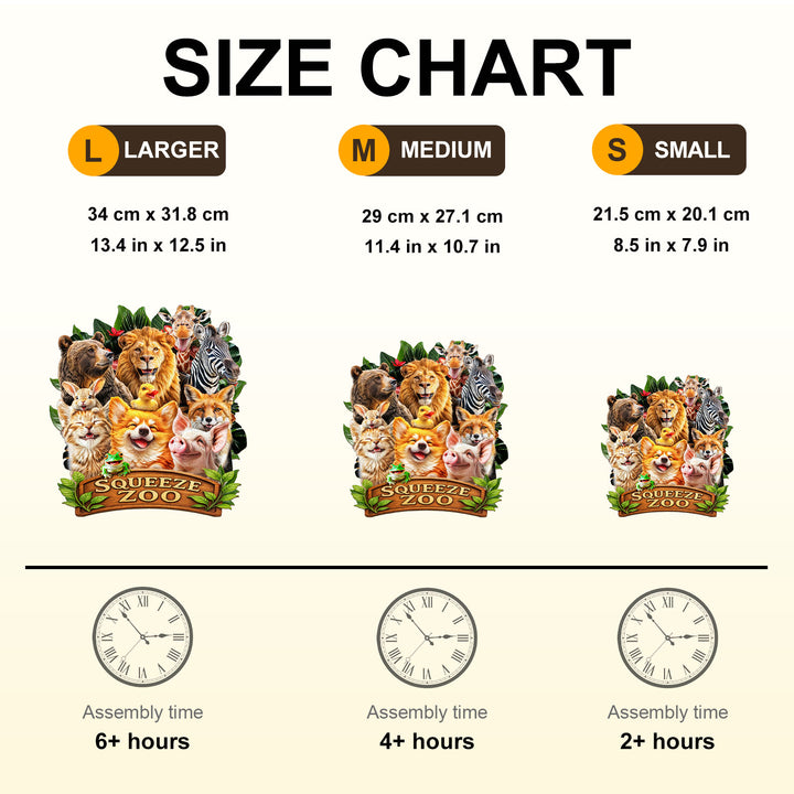 Squeeze Zoo Wooden Jigsaw Puzzle