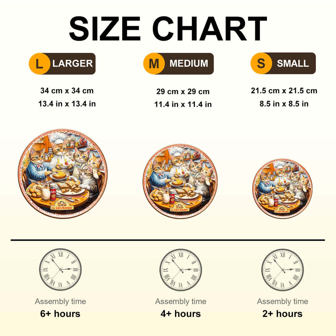 Cat's Kitchen Wooden Jigsaw Puzzle