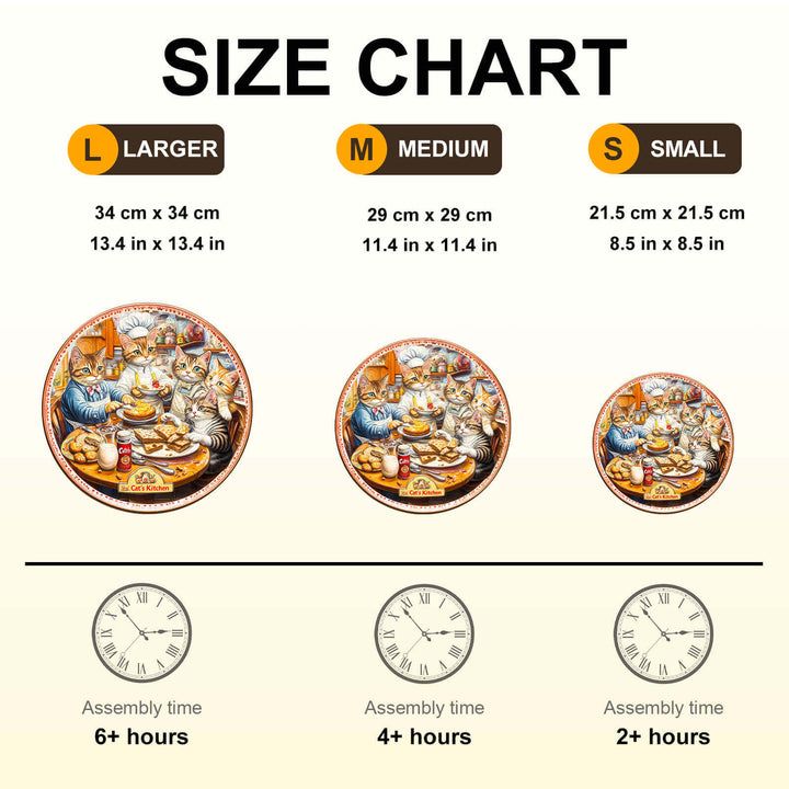 Cat's Kitchen Wooden Jigsaw Puzzle