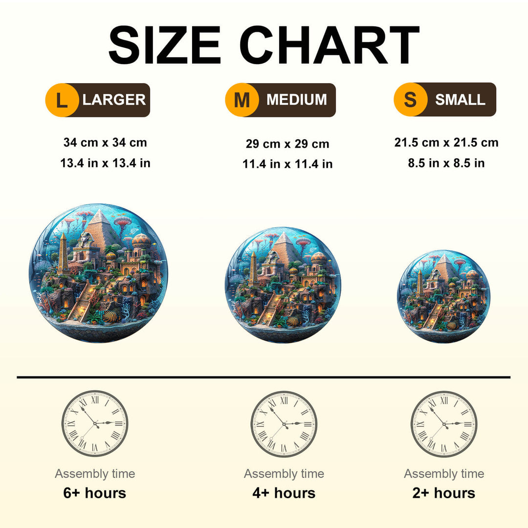 Unterwasser-Pyramidenfeld Holz-Puzzlespiel
