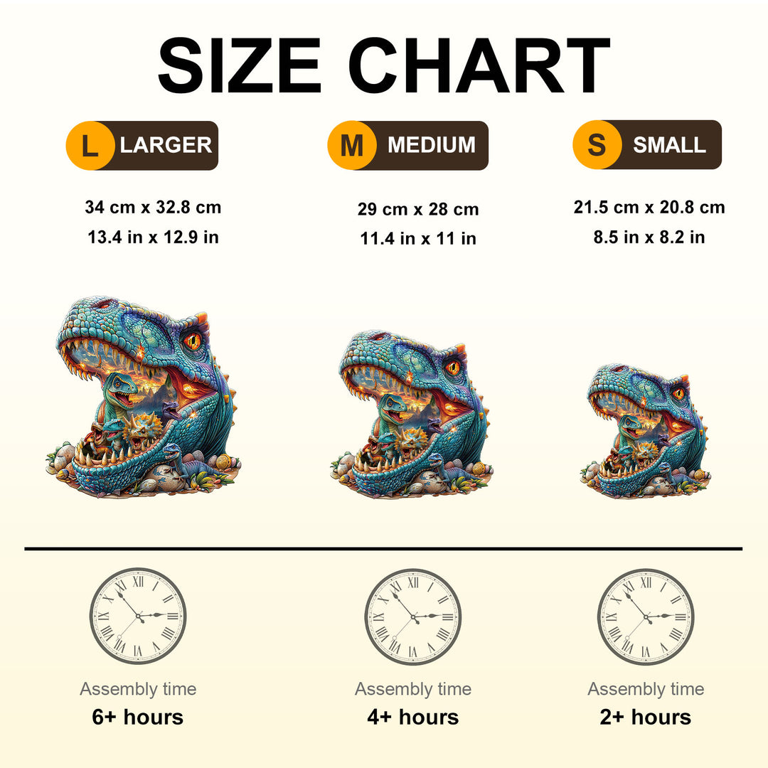 Fantasy Dinosaurs-2 Wooden Jigsaw Puzzle