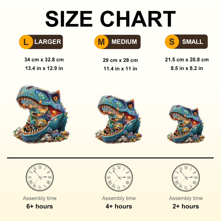 Fantasy Dinosaurs-2 Wooden Jigsaw Puzzle