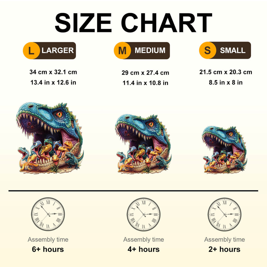 Fantasy Dinosaurs-1 Wooden Jigsaw Puzzle