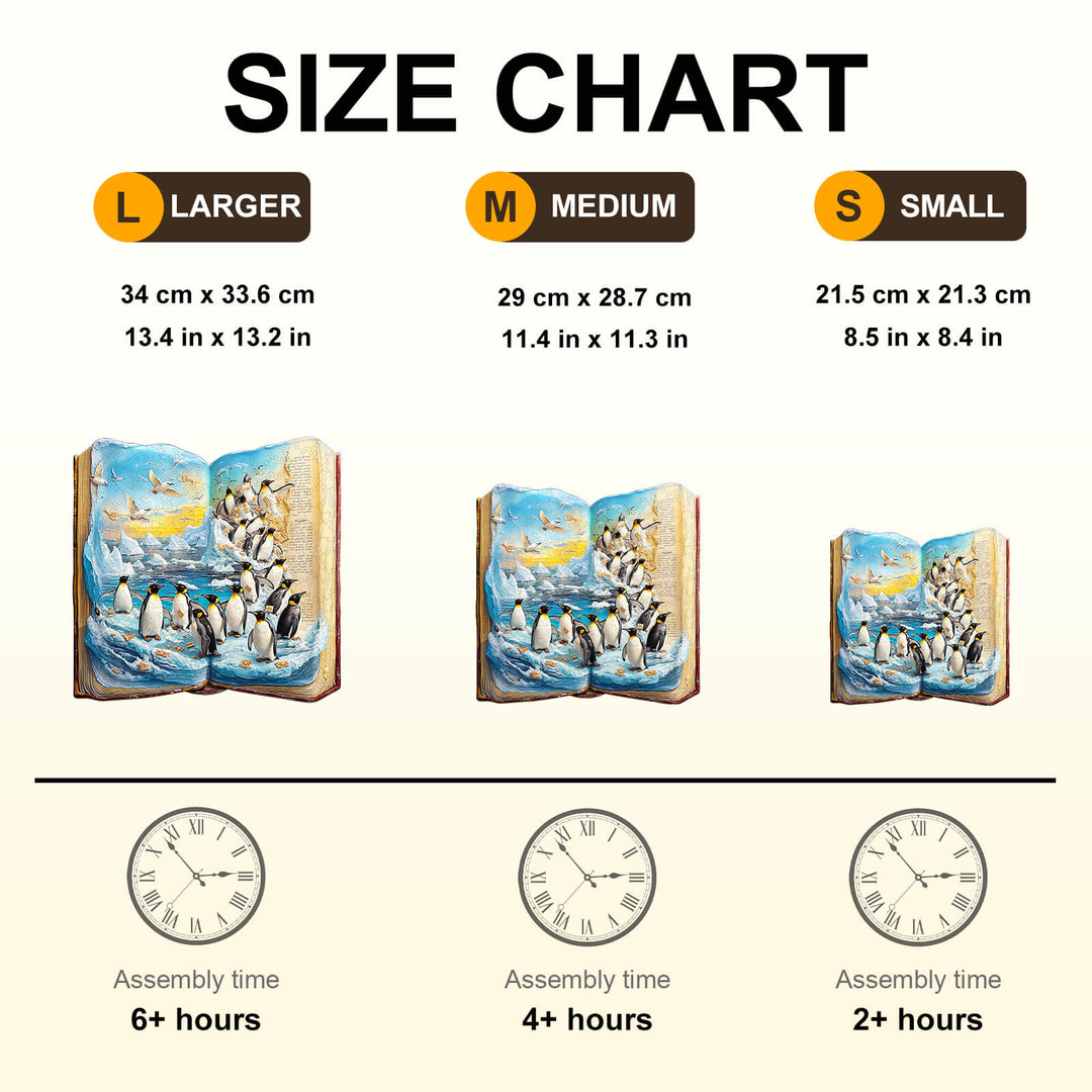 Pinguin-Geschichte Holzpuzzle