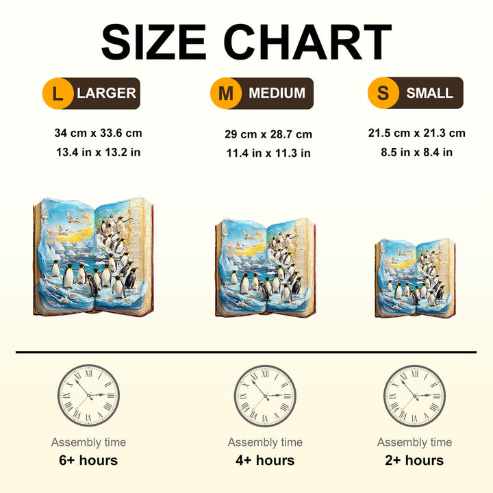 Pinguin-Geschichte Holzpuzzle