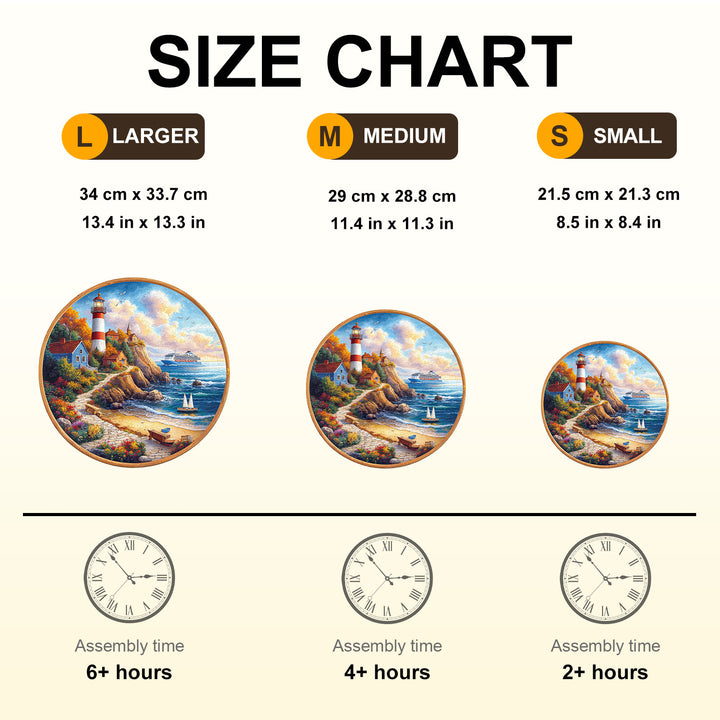 Lighthouse Cottage Wooden Jigsaw Puzzle