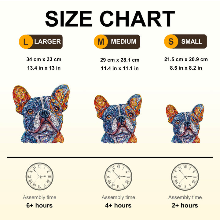 Vivid Bulldog Wooden Jigsaw Puzzle