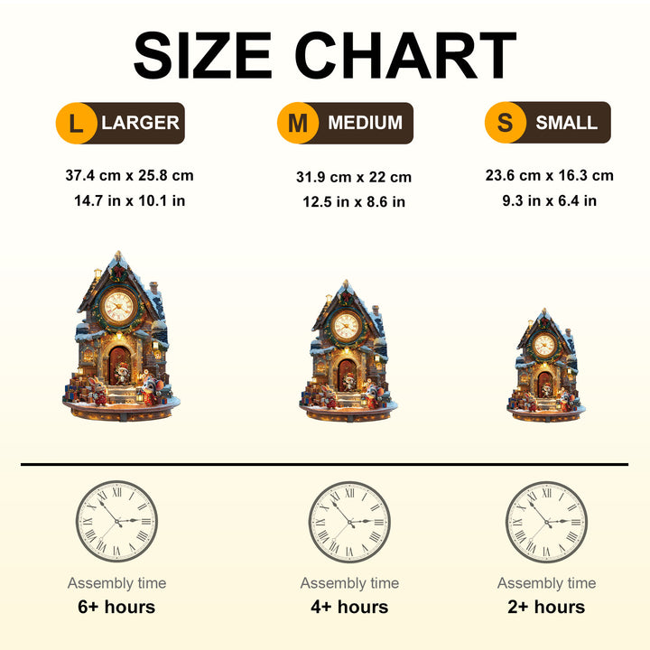 Christmas Clock Tower-1 Wooden Jigsaw Puzzle