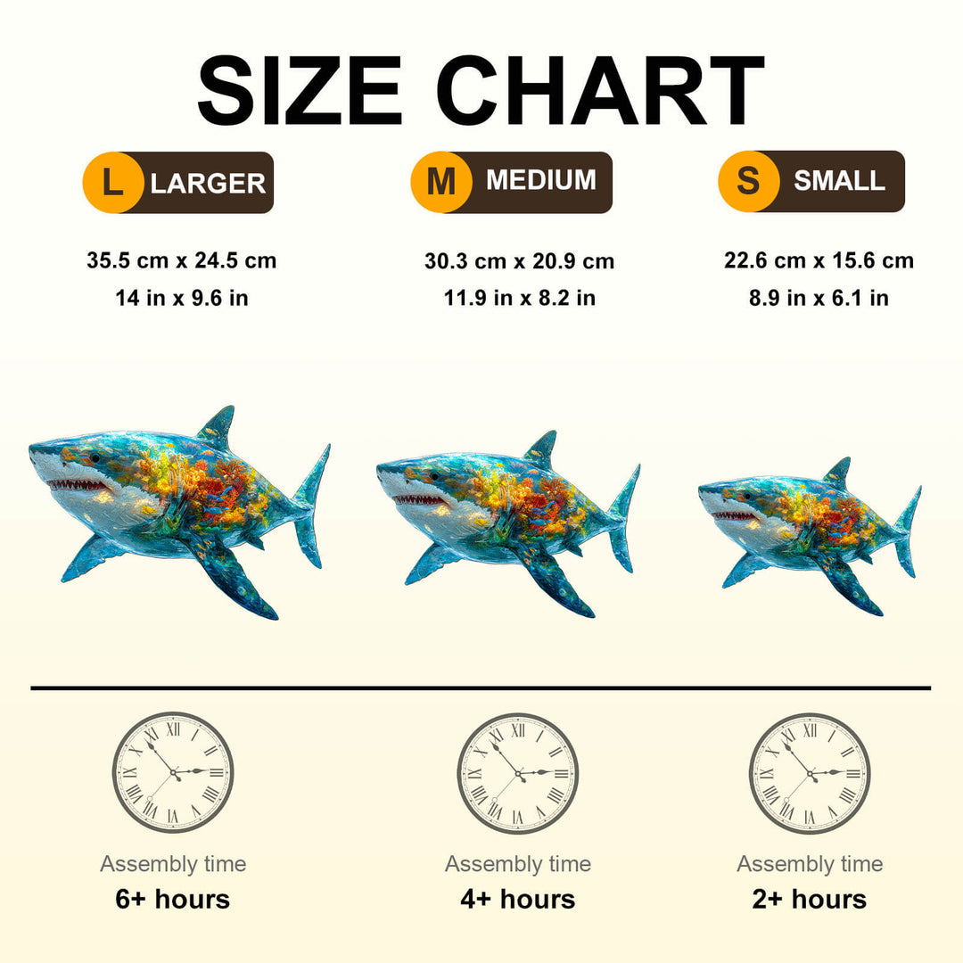 Flower Shark Holz-Puzzlespiel