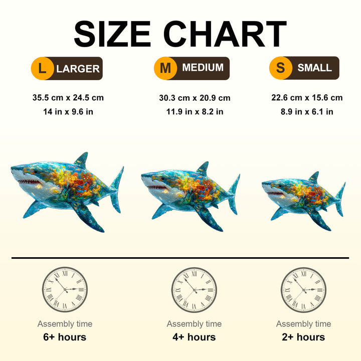 Flower Shark Holz-Puzzlespiel