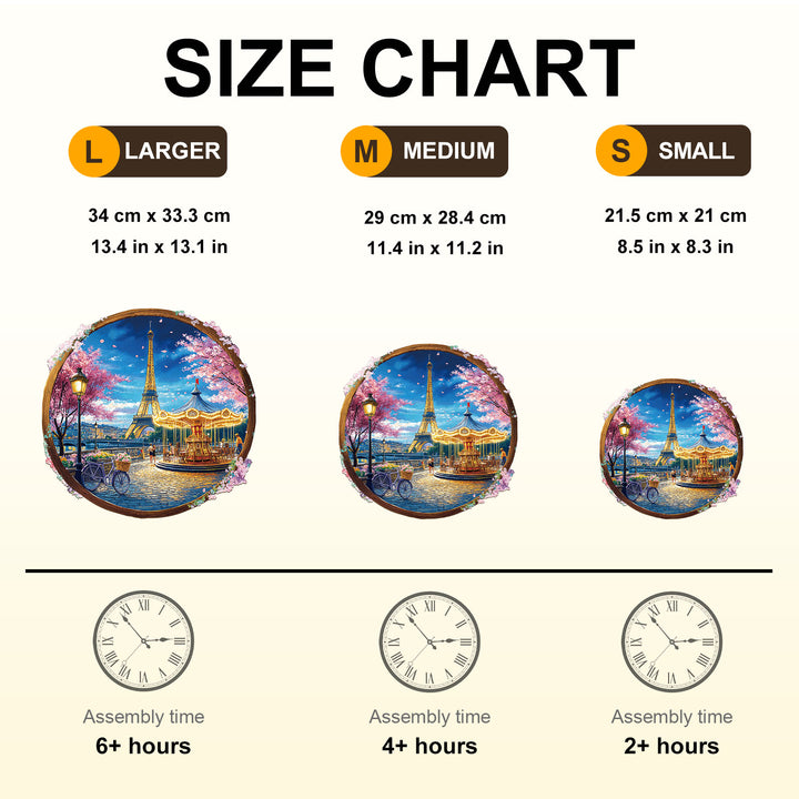 Paris by Night Wooden Jigsaw Puzzle