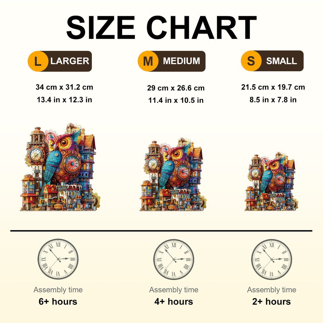 Owl Castle Wooden Jigsaw Puzzle