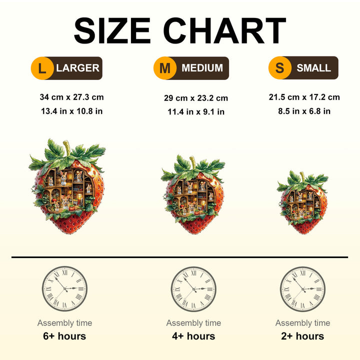 Erdbeerhasenhaus Holz-Puzzlespiel