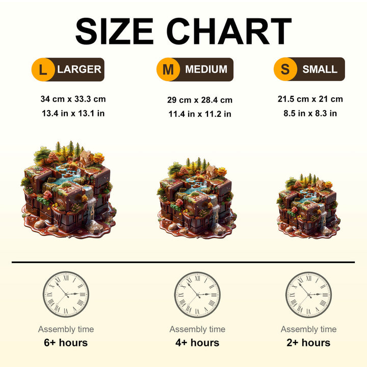 Chocolate Landscape Wooden Jigsaw Puzzle