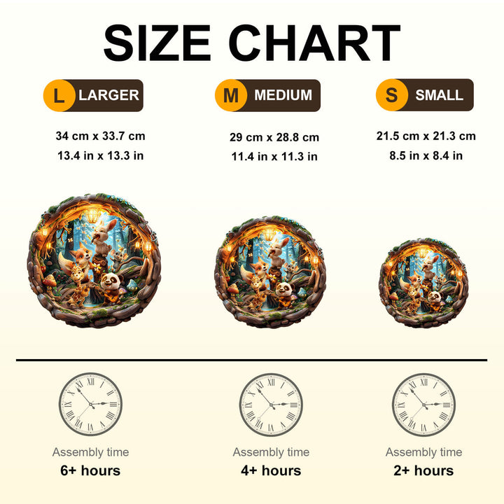 Animal party-1 Wooden Jigsaw Puzzle