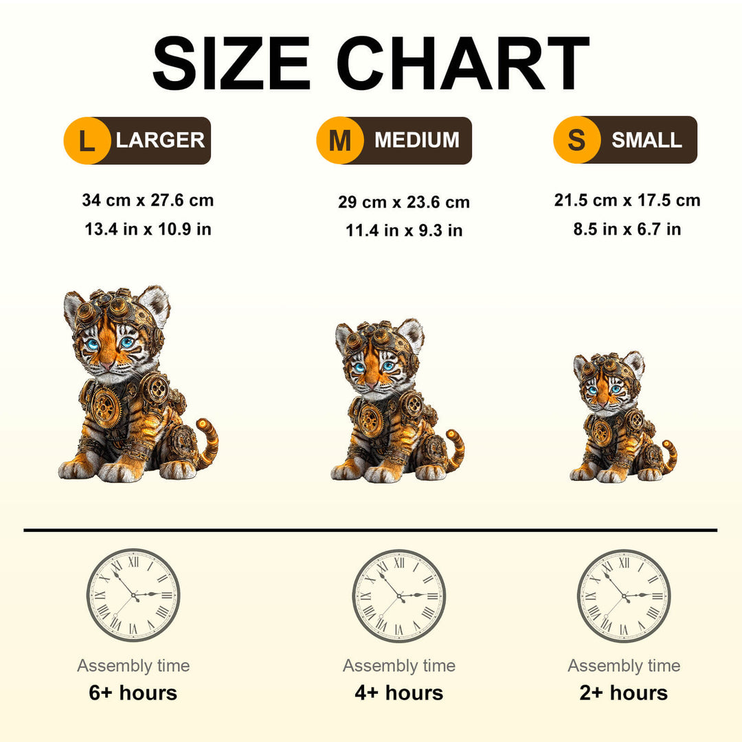 Punk tiger Wooden Jigsaw Puzzle