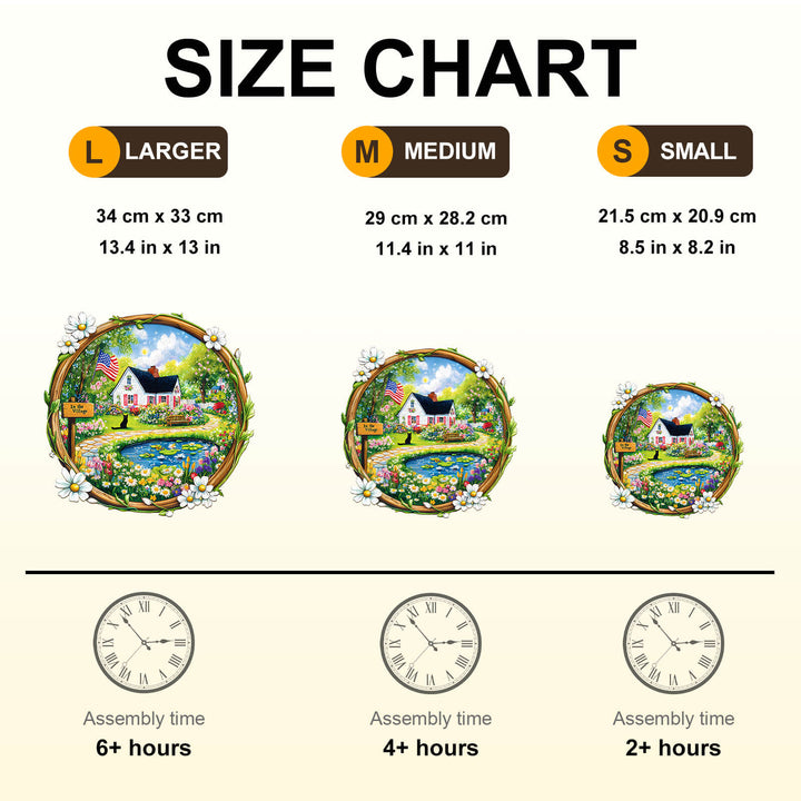 In the Village Wooden Jigsaw Puzzle