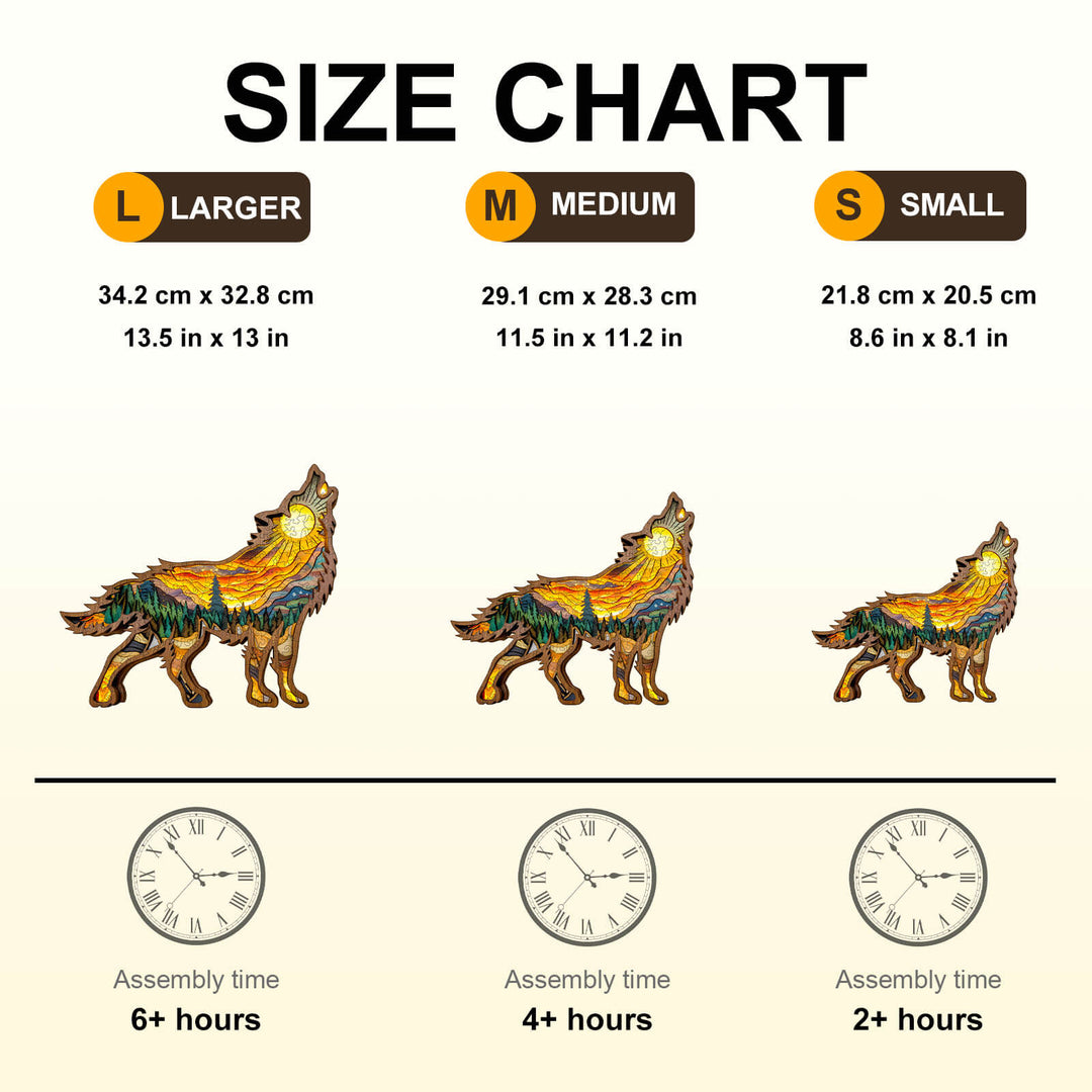 Wooden Wolf Wooden Jigsaw Puzzle