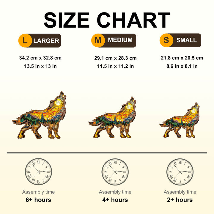 Wooden Wolf Wooden Jigsaw Puzzle