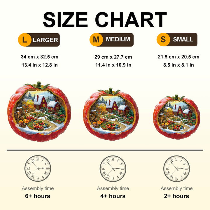 Tomato Winter Farm Wooden Jigsaw Puzzle