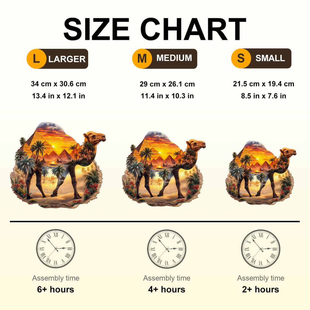 Desert Camel Wooden Jigsaw Puzzle