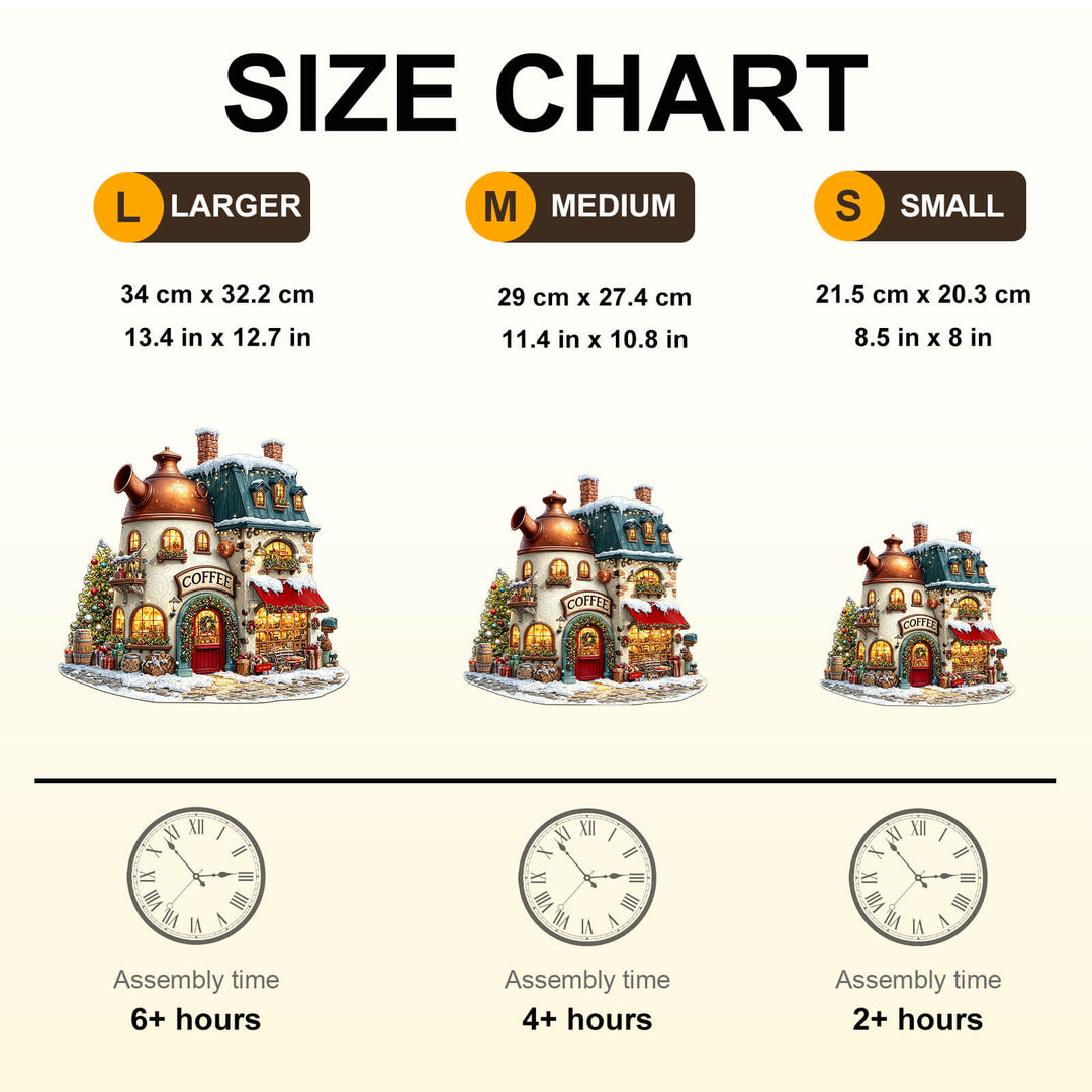 Christmas Cafe Wooden Jigsaw Puzzle