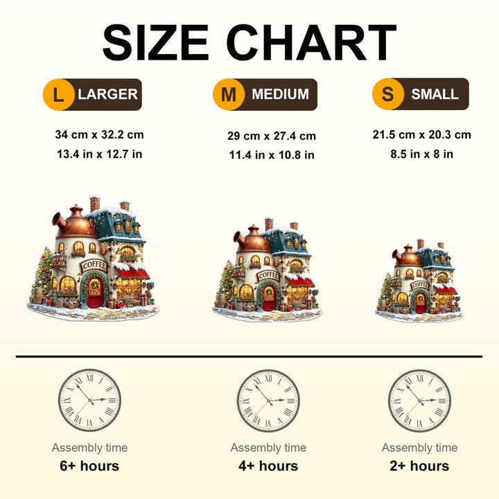 Christmas Cafe Wooden Jigsaw Puzzle