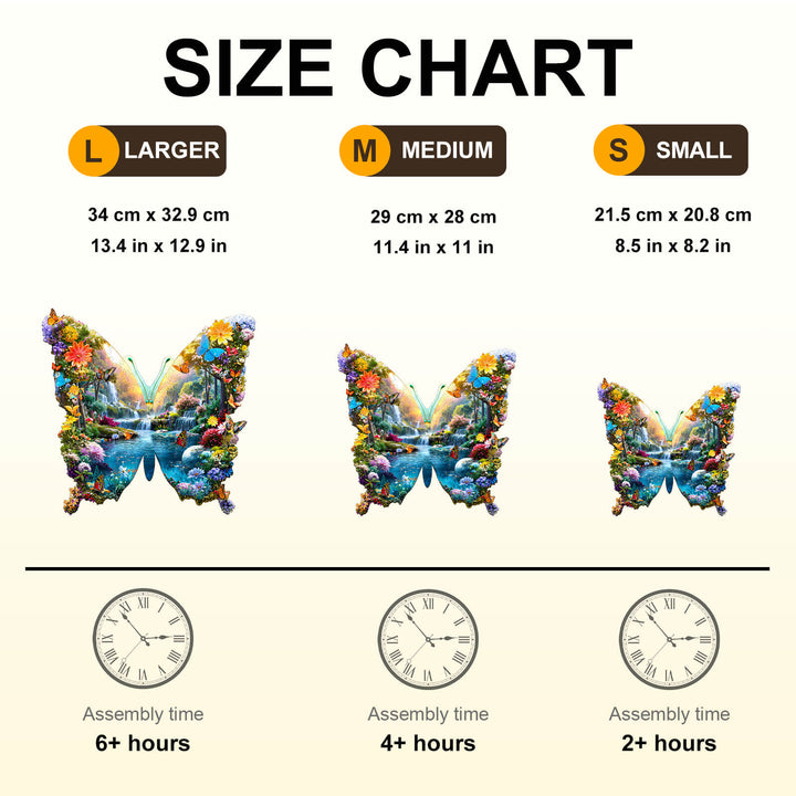 Spring Butterflies Wooden Jigsaw Puzzle