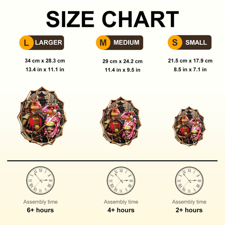 Lizard Warrior Wooden Jigsaw Puzzle