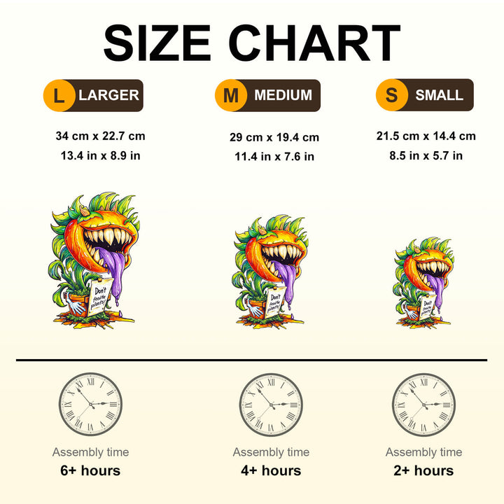 Man-eating flower Wooden Jigsaw Puzzle