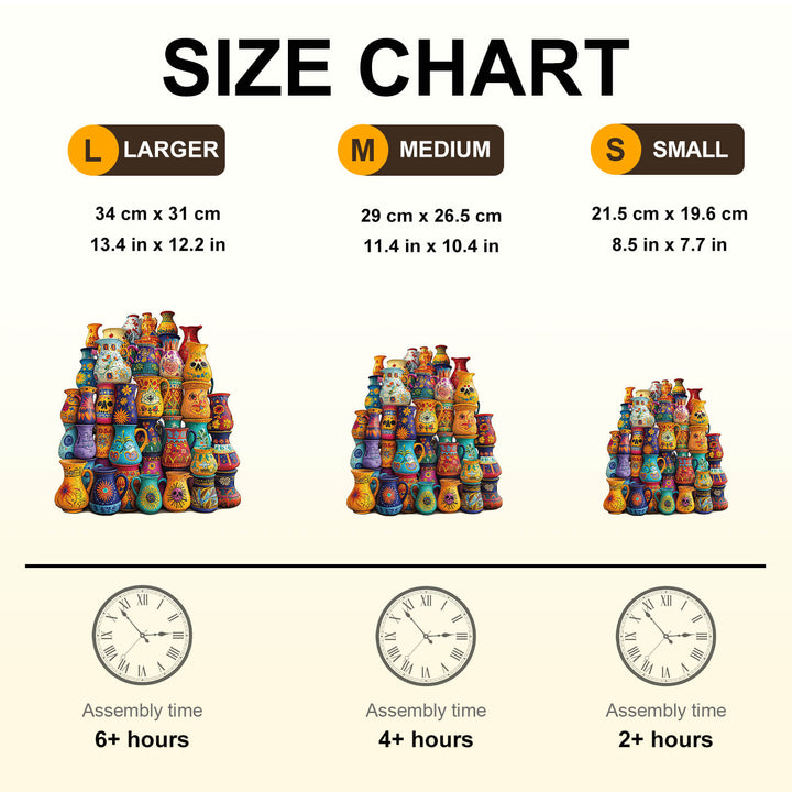 Mexican ceramics Wooden Jigsaw Puzzle