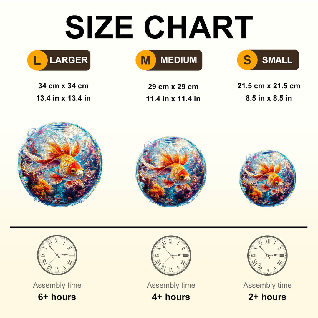 Bubble Goldfish Wooden Jigsaw Puzzle
