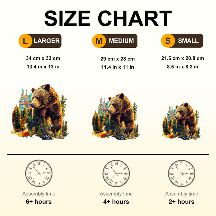 Bär und Basilika Holzpuzzle