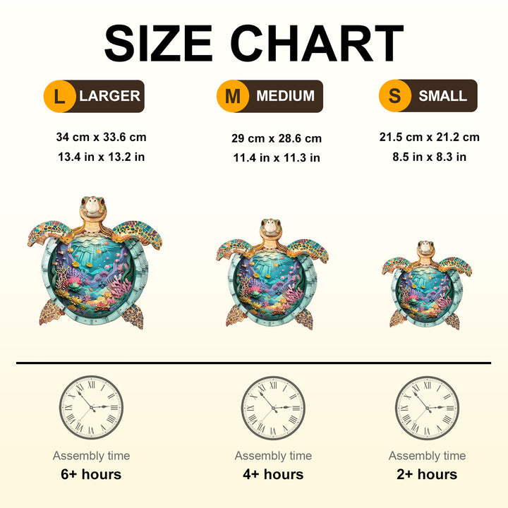 Turtle World Wooden Jigsaw Puzzle