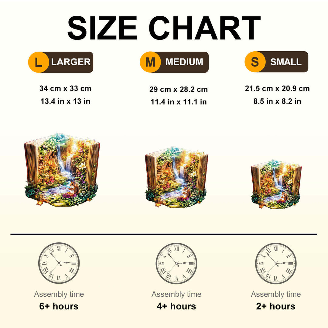 Landschaft im Buch Holzpuzzle