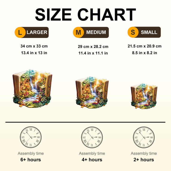 Landschaft im Buch Holzpuzzle