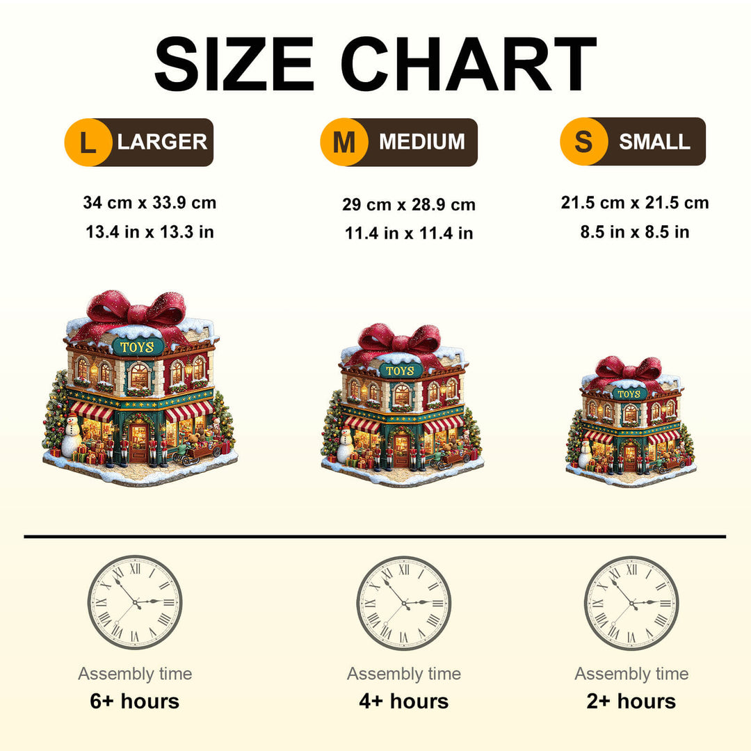 Christmas Toy Store Wooden Jigsaw Puzzle