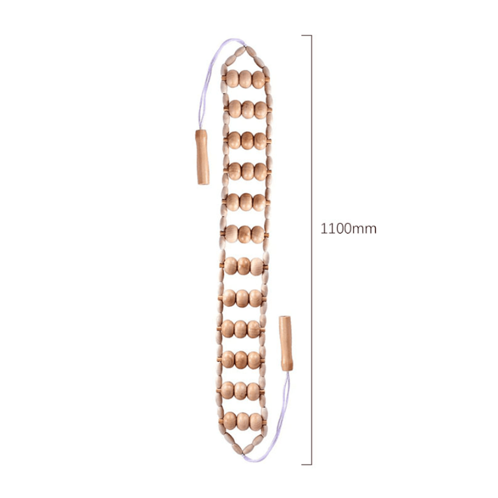 Family Health Meridian Massage Stick with wooden beads, designed to improve blood circulation and relieve stress at home.