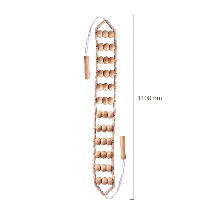 Family Health Meridian Massage Stick with wooden beads, designed to improve blood circulation and relieve stress at home.