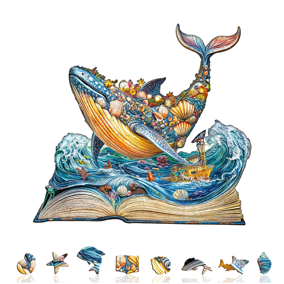 Puzzle en bois Histoire de la baleine-1