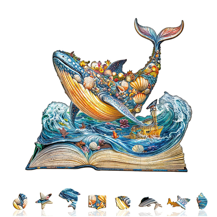 Puzzle en bois Histoire de la baleine-1