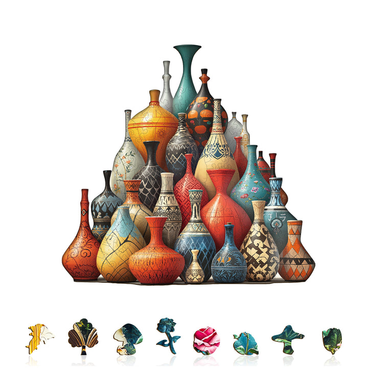 Moroccan ceramics Wooden Jigsaw Puzzle