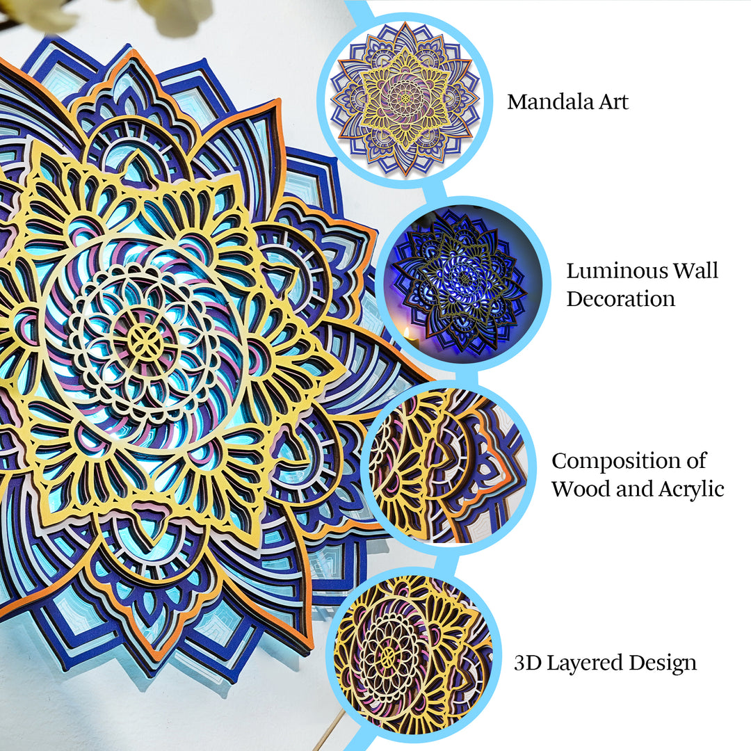 Wooden Mandala Atmosphere Light-Celestial Mandala
