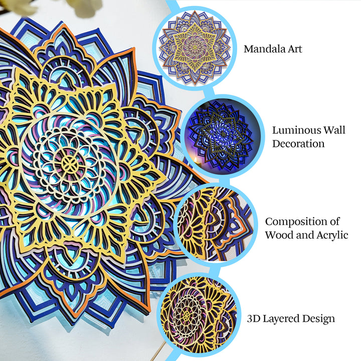Wooden Mandala Atmosphere Light-Celestial Mandala