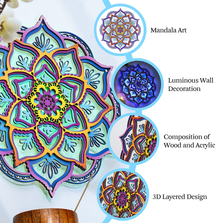 Wooden Mandala Atmosphere Light-Eternal Harmony