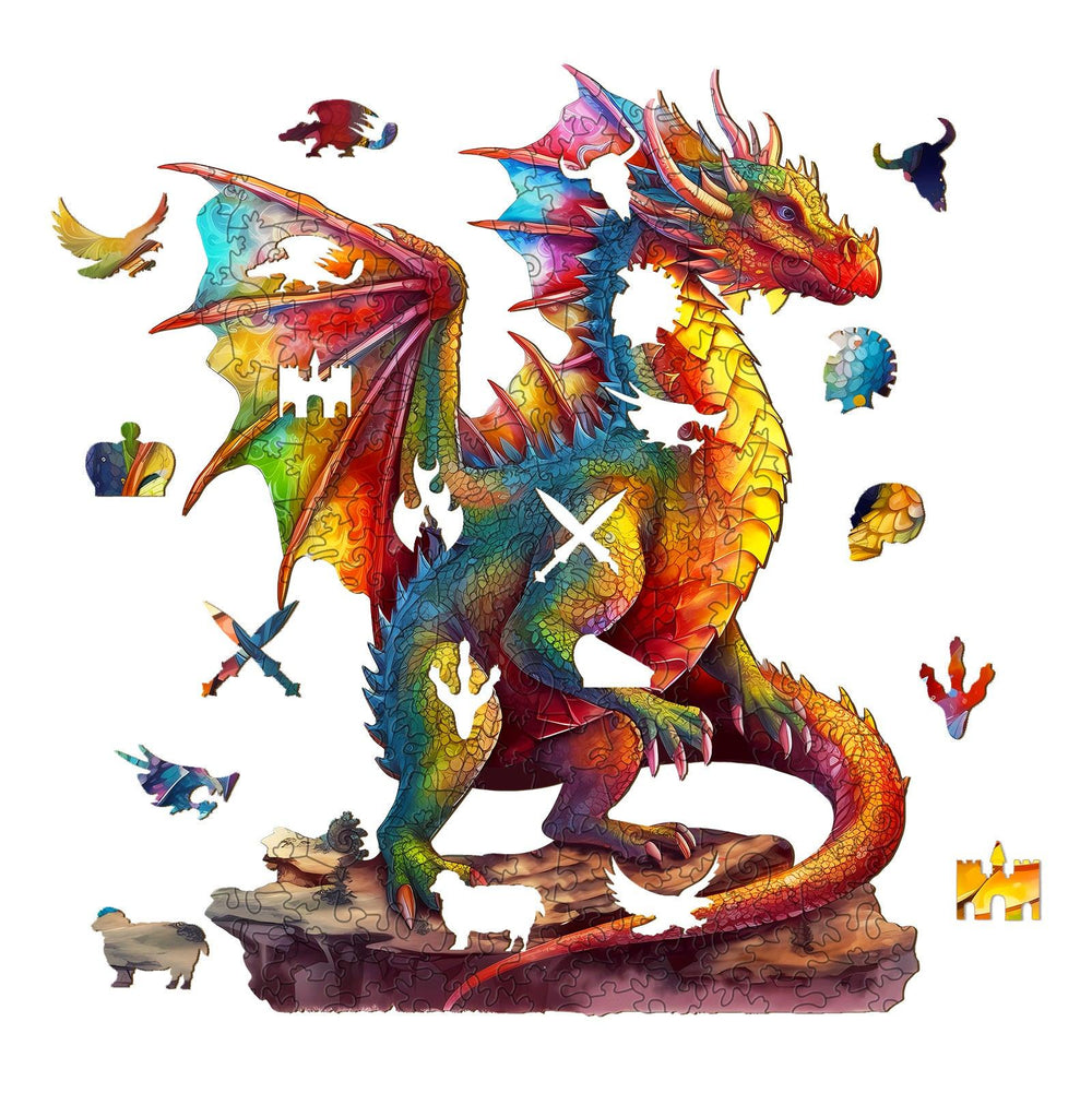 Colorful Dragon-2 Wooden Jigsaw Puzzle