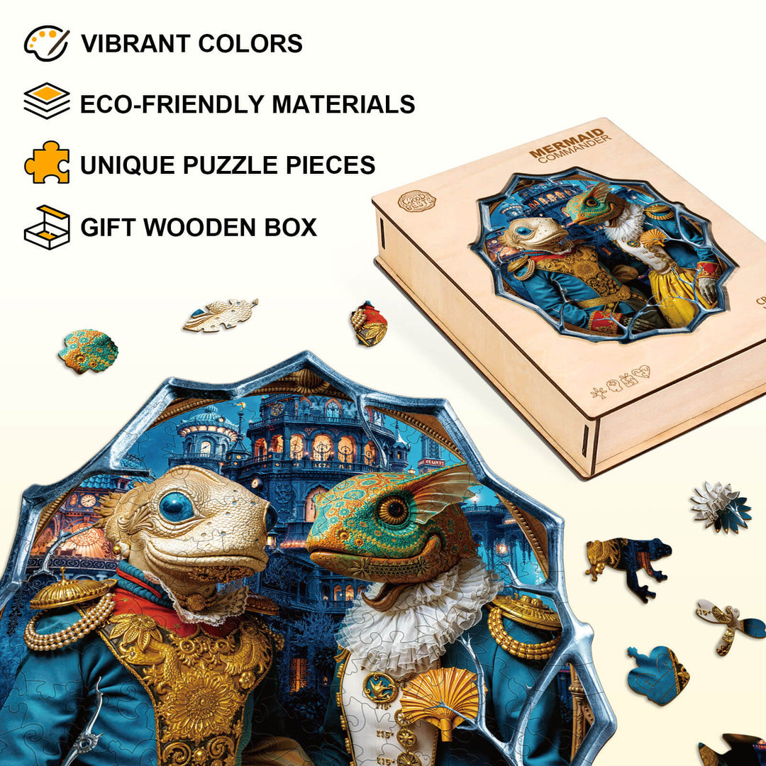 Mermaid Commander Wooden Jigsaw Puzzle
