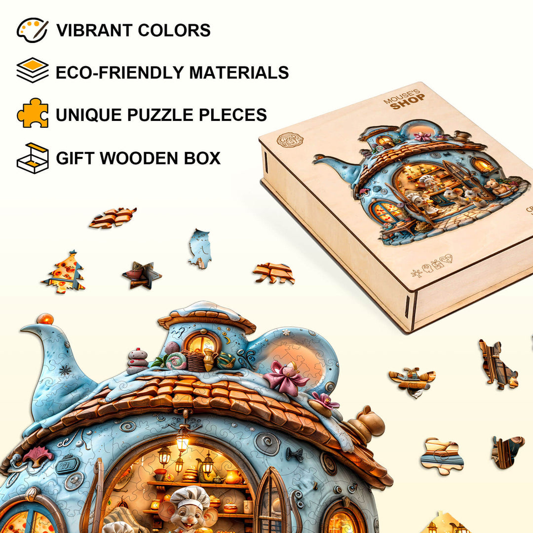 Mouse's Shop Wooden Jigsaw Puzzle